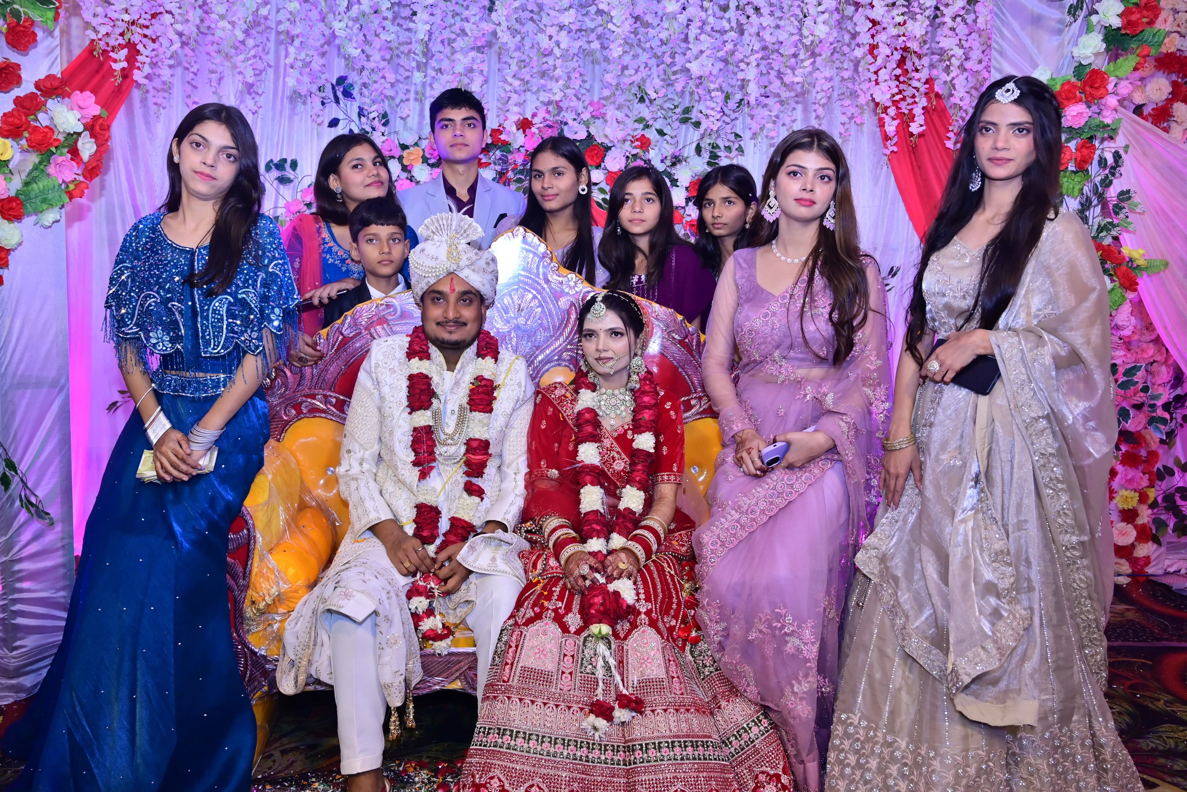 Family portrait during the ceremony