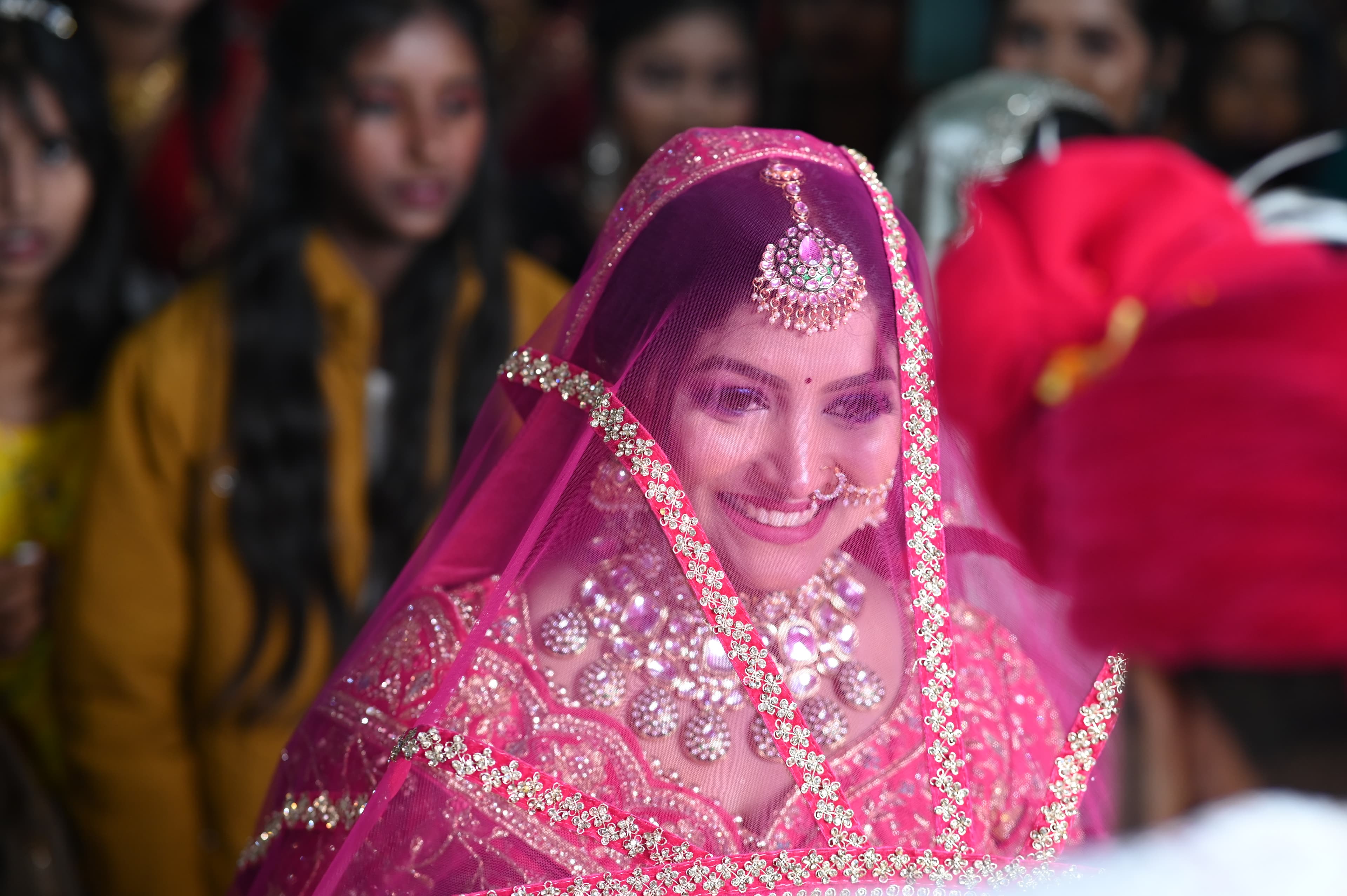 Couple seated at the mandap