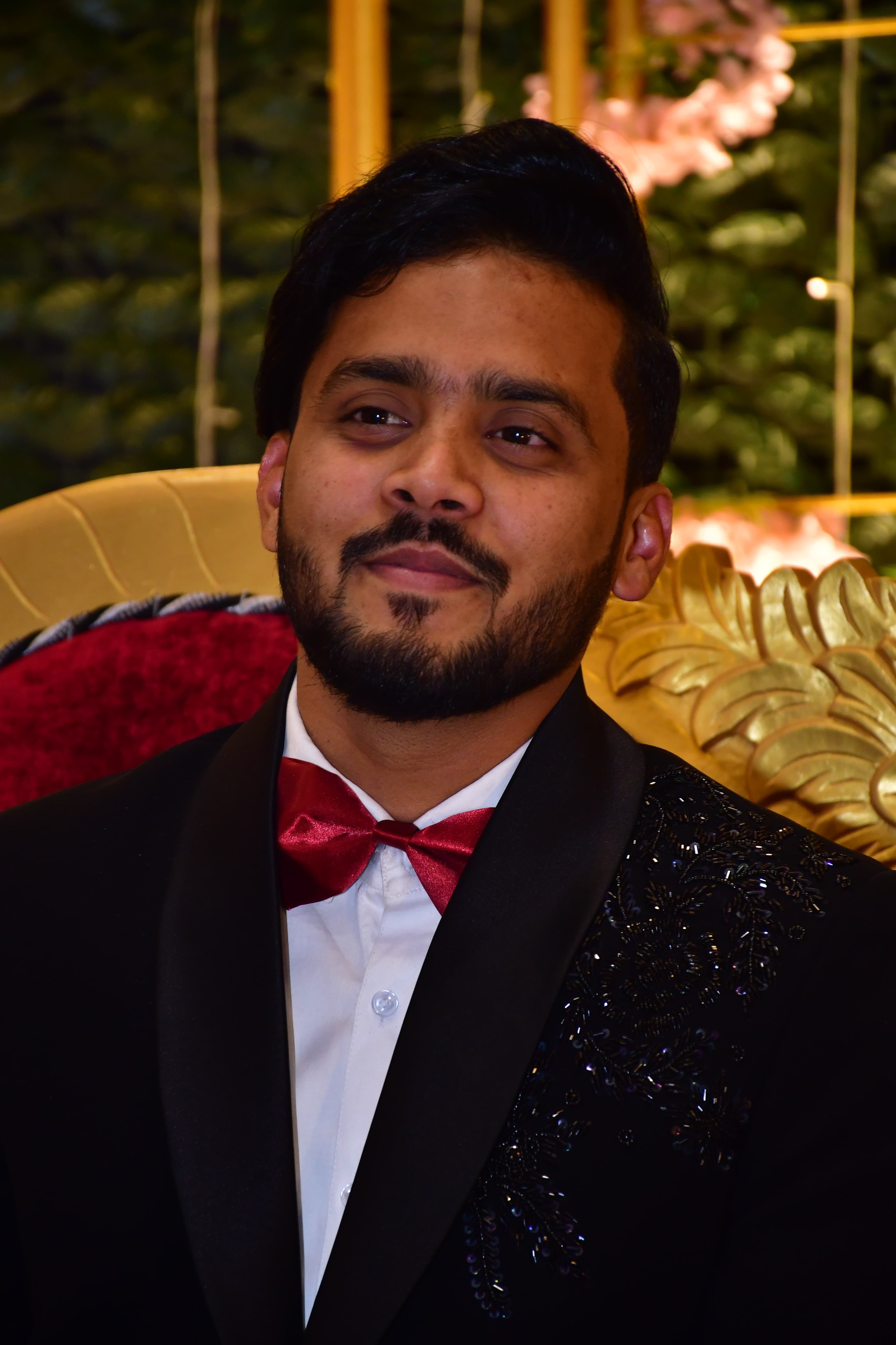 Bride and groom sharing a laugh during the reception