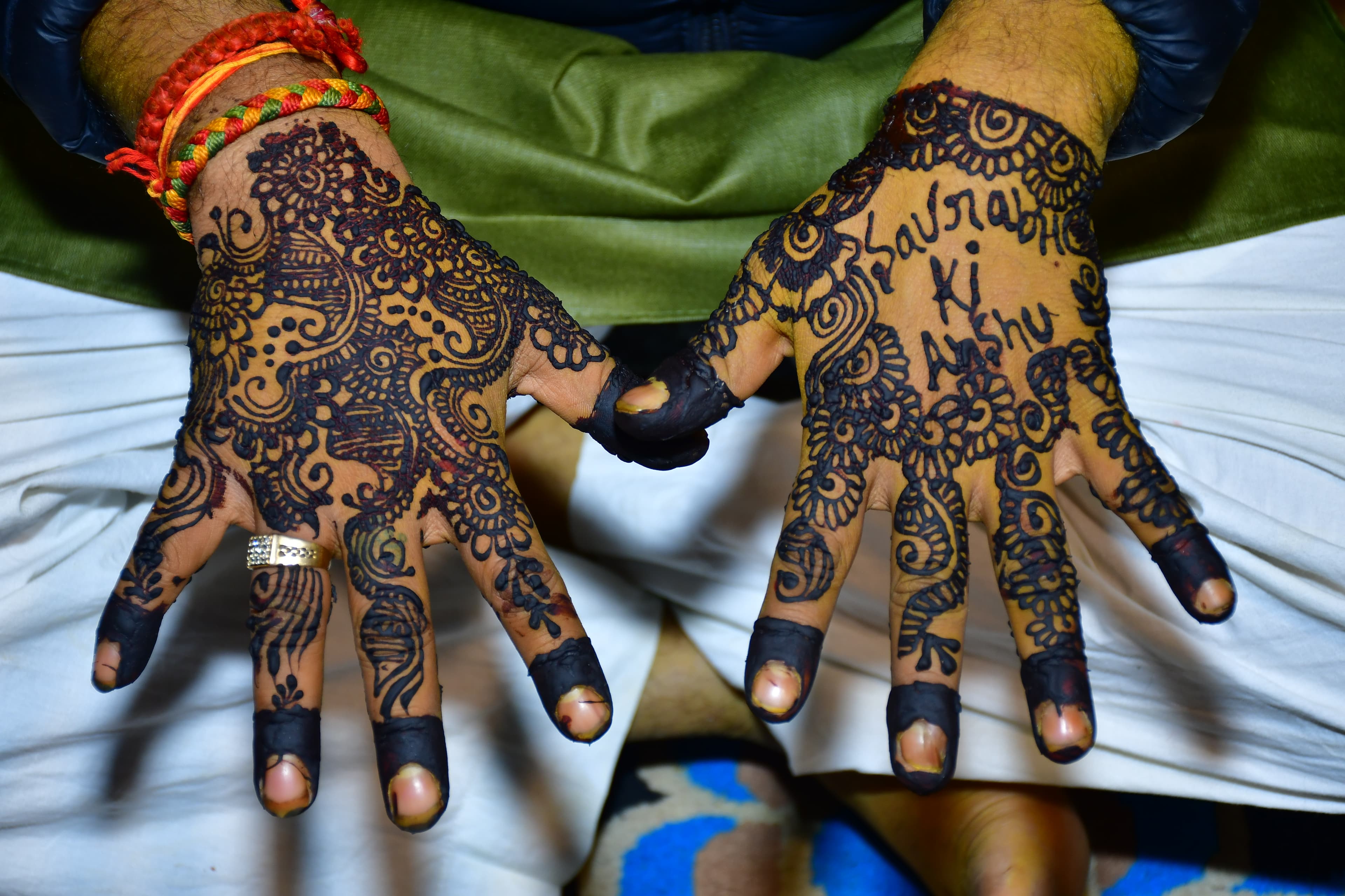 Bride walking down the aisle