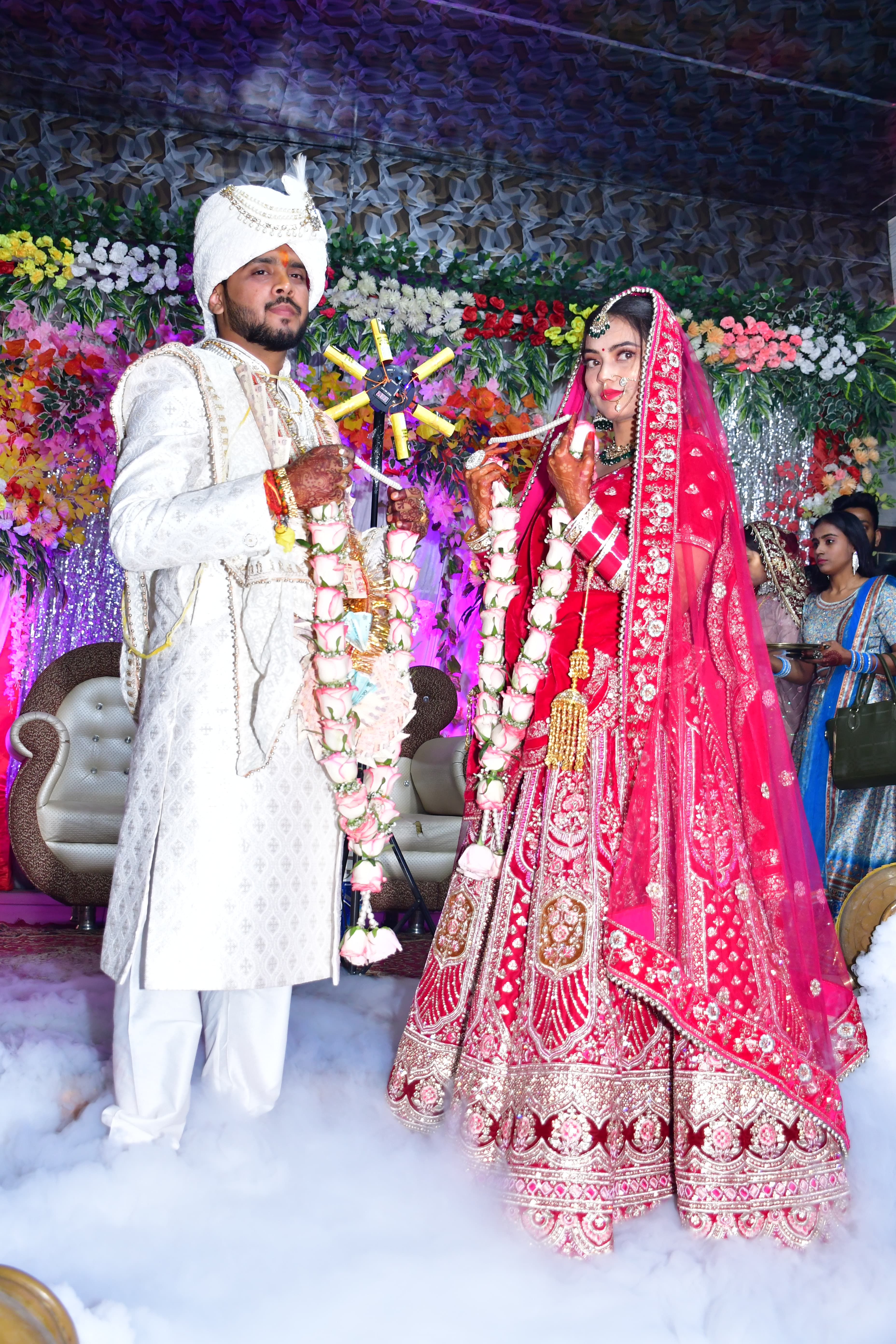 Dramatic entry with fireworks